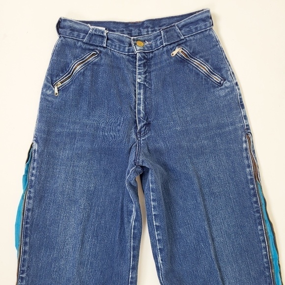 90's Denim Jeans Workwear Carpenter Zippers Tapered - Picture 10 of 11